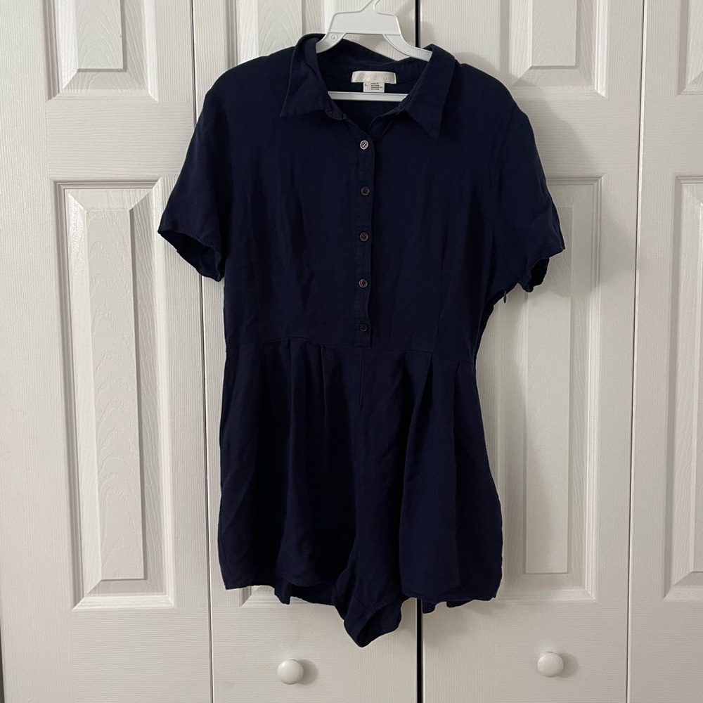 Urban Outfitters Navy Polo Romper